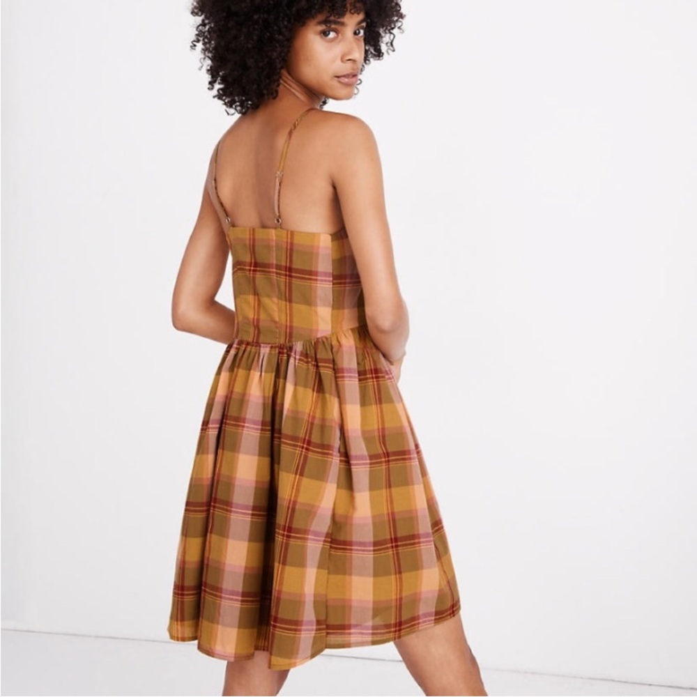 Madewell Plaid Babydoll Dress Sz M - Picture 3 of 11